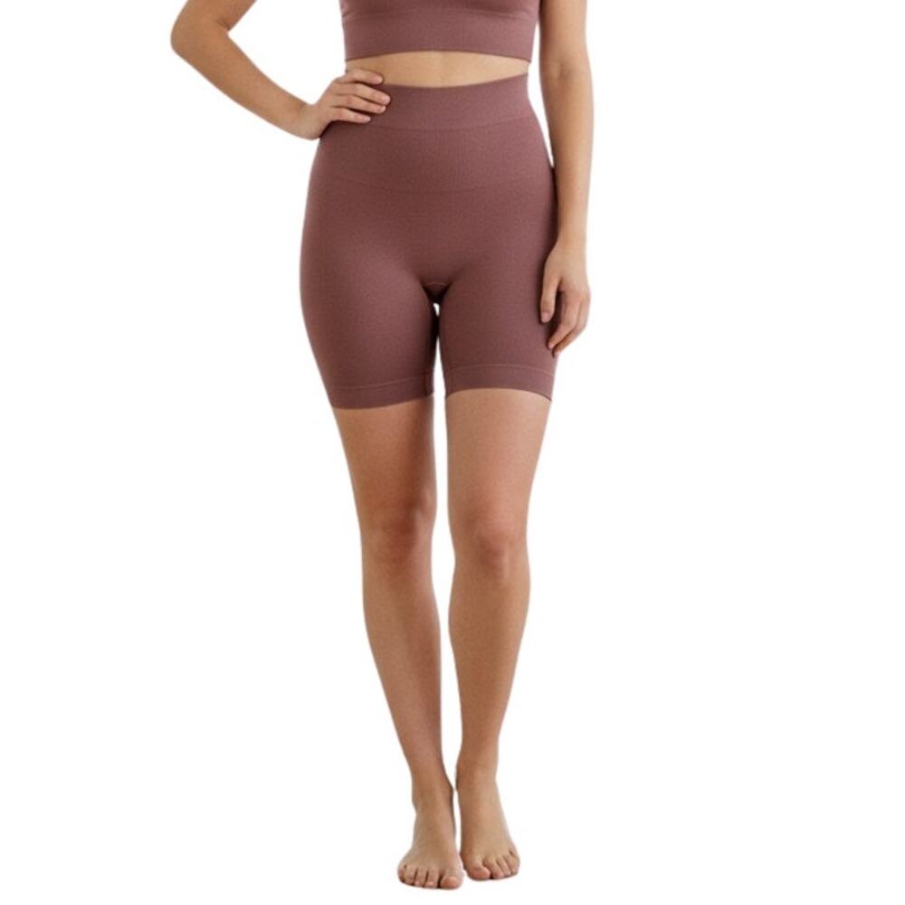 Shapermint Essentials Brown High-Waisted Shaper Shorts, XS/S
